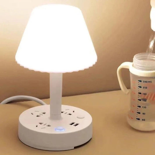 ⏰Table Lamp with USB Port and Outlet