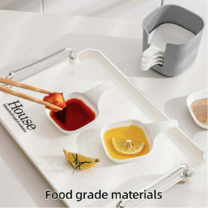 🏆Flash Sale⚡Dipping Sauce Plate & Holder Set,Best Gifts