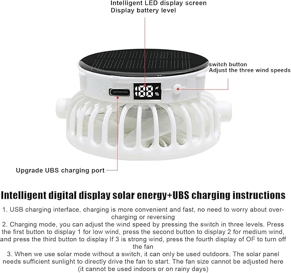 Solar Powered Fan Baseball Hat🧢Breathable🍃Solar Power & USB Charging Fan