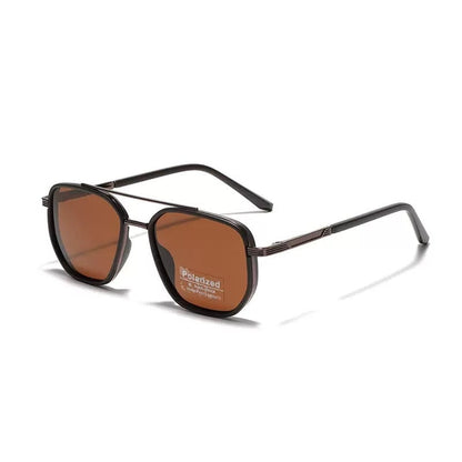 Polarized Geometric Aviator Sunglasses