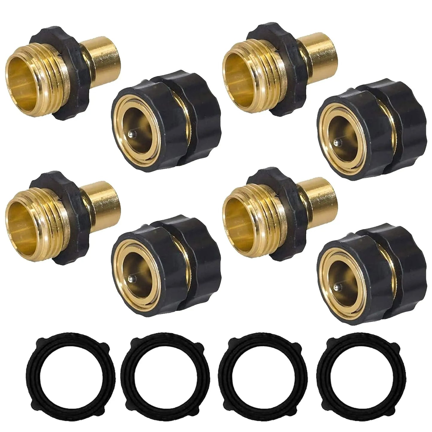 Garden Hose Quick Connector, 3/4 Inch Male and Female Garden Hose Fitting Quick Connector