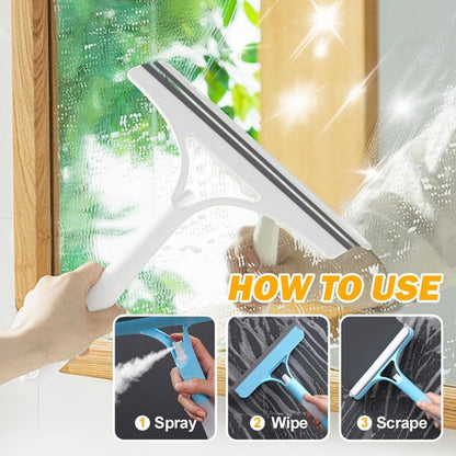 BrightSwipe Spray-Scrub-Squeegee All-in-One Glass Cleaner