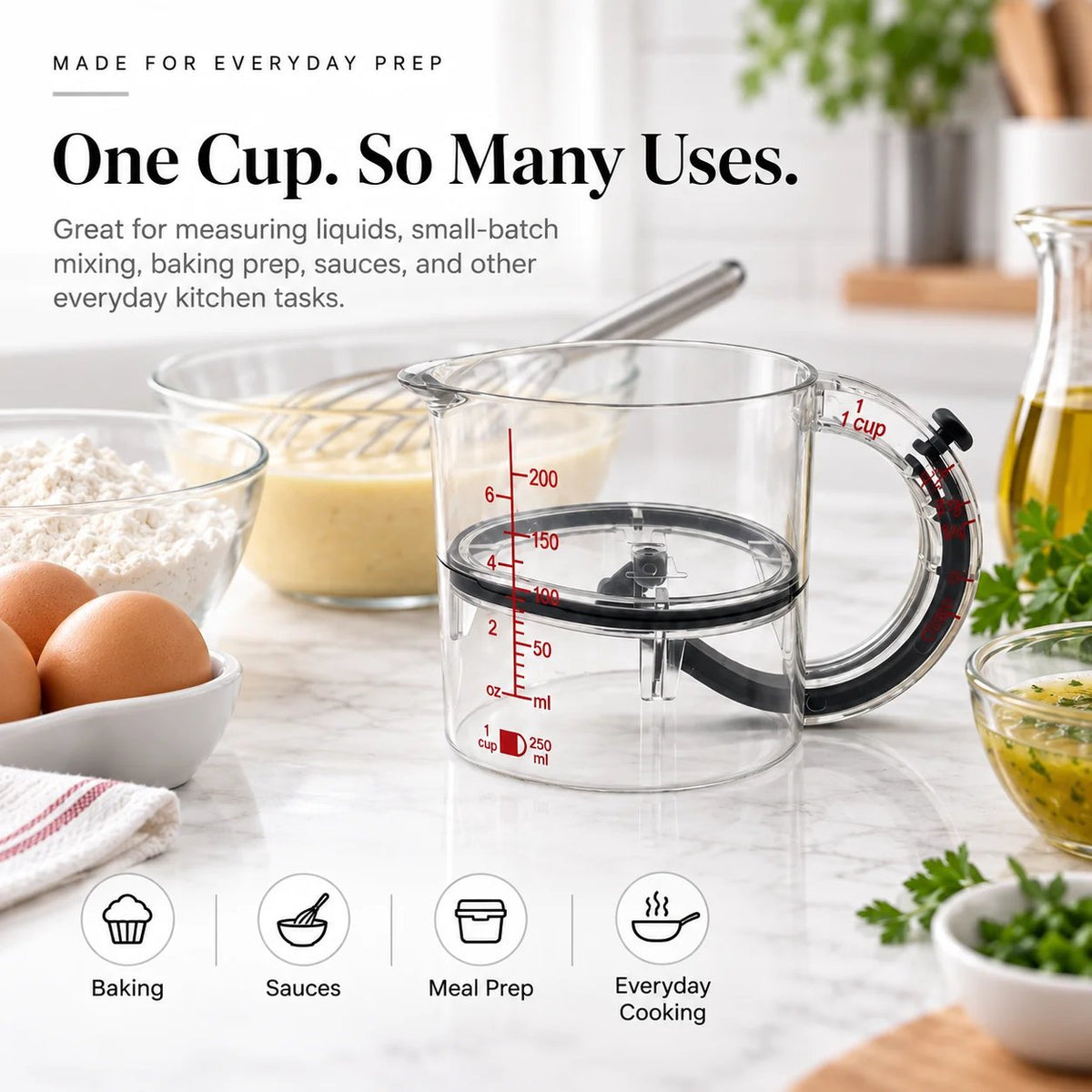 🥄 MeasureMate 4-in-1 Adjustable Measuring Cup – One Cup for Every Recipe