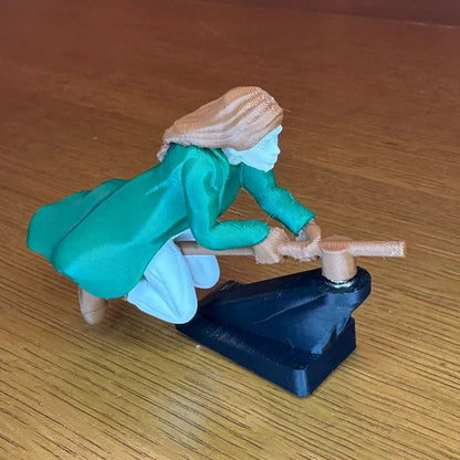🔮🚗Witch and Wizard Broomstick Dashboard Drift Ornaments