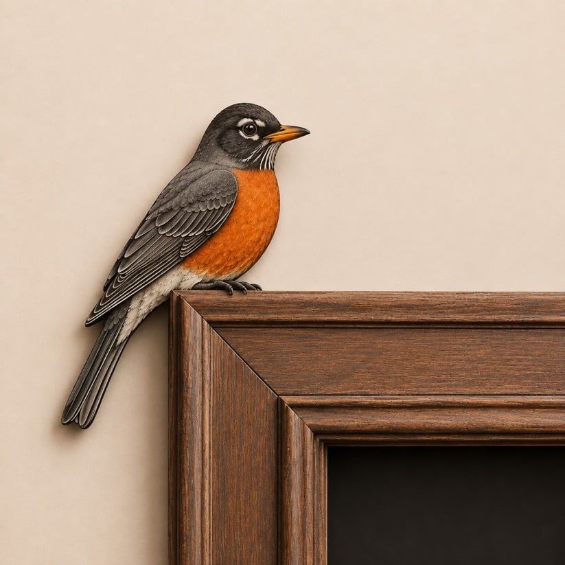 🐦✨Wooden Chickadee Door Topper