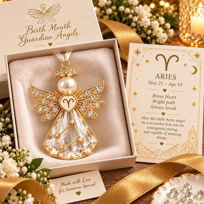 👼 Christmas Zodiac Guardian Angel Keepsake | 12 Signs with Jewel-Toned Designs & Meaningful Gift Cards ✨