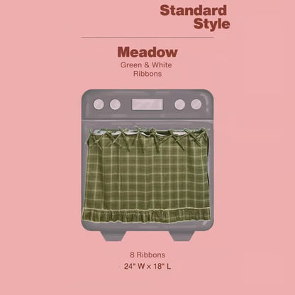 🧺 Handmade Oven Skirts | Farmhouse Kitchen Décor🔒 Heat-Resistant | 🎀 Effortless Install | ✨ Hide Clutter & Elevate Style