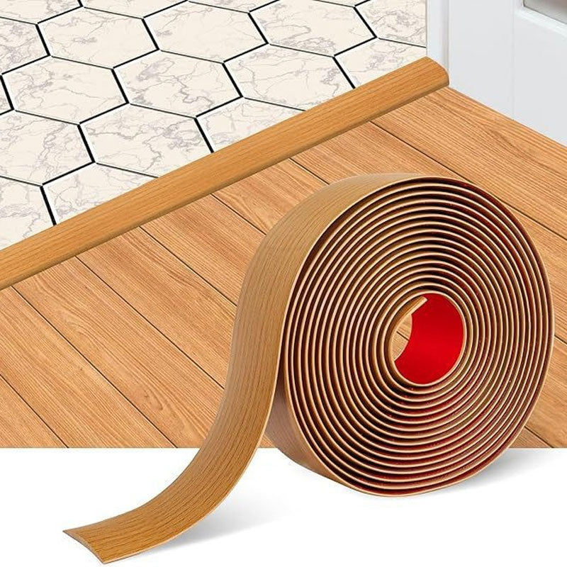 ✨ Self-Adhesive Floor Transition Strip – Flexible PVC, Peel-and-Stick, Smooth Finish 🚪