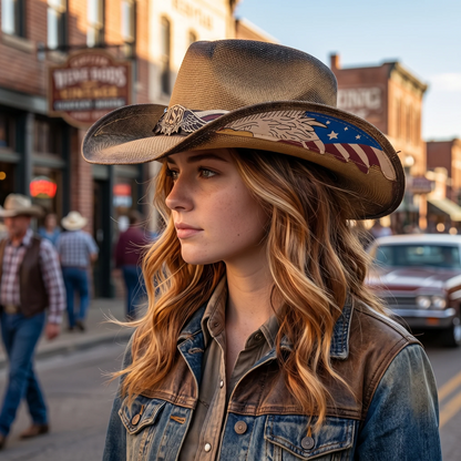 America 250th Patriot Cowboy Hat - Celebrate America's 250th Anniversary With Strength, Freedom & Pride