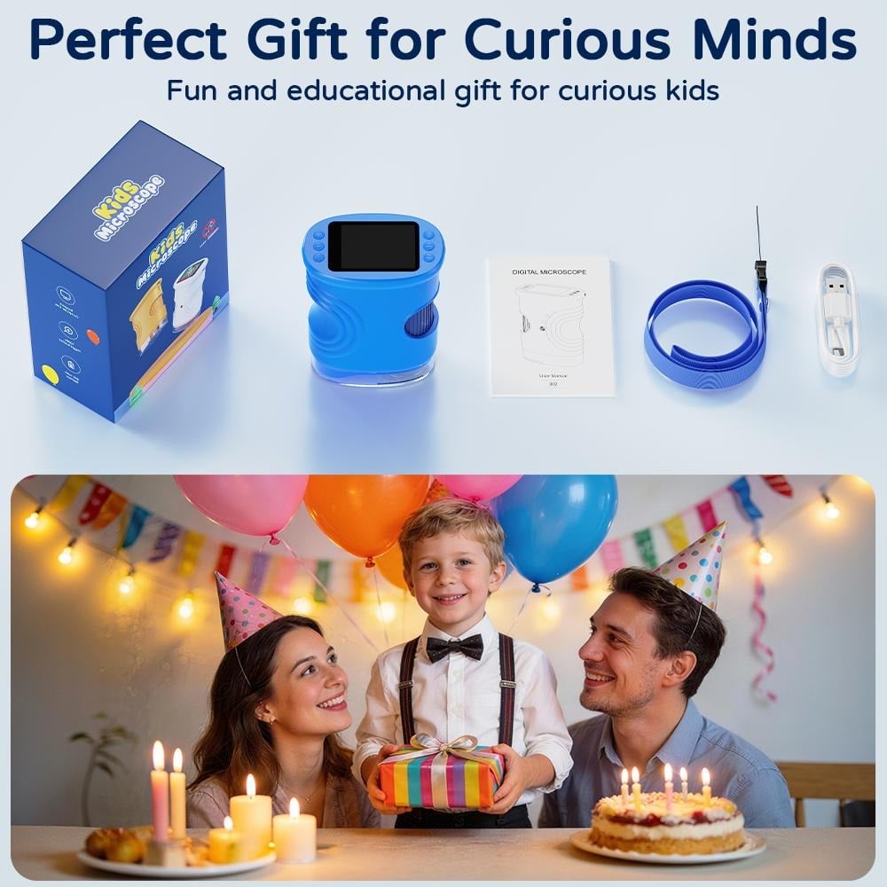 🔬 1000X Magic Eye: Kids' 2-in-1 Handheld Microscope & HD Camera 📸