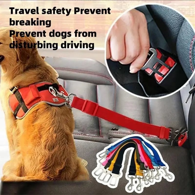 🐱🐶Pet Seatbelts – Car Headrest Restraint, Adjustable Safety Leads