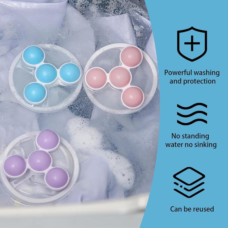 3pcs Reusable Washing Machine Hair Filter Bag