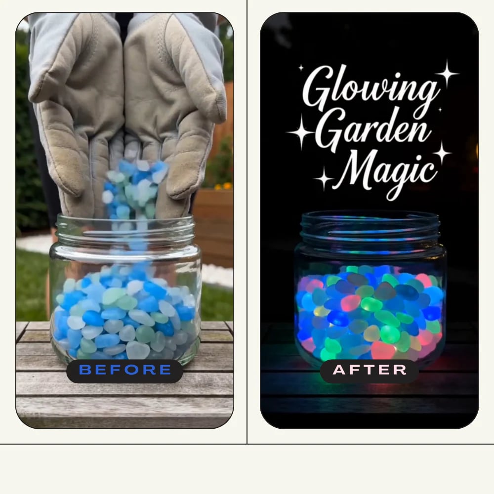💥🌈Colorful Glow-in-the-Dark Garden Stones