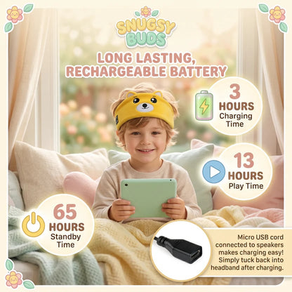Kids & Adult Sleep Headband | Ultra Soft Bluetooth Animal Music Headphones