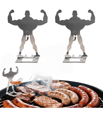 Funny BBQ Muscle Man Hot Dog Holders