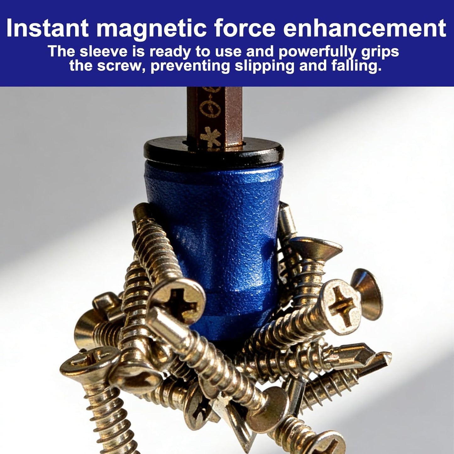 5 Pack Magnetic Screw Ring, Magnetic Screw Holder for Drill, Screwdriver Head Magnetic Ring, for Drill Tools, Mechanics, Carpenters, Household Repairs