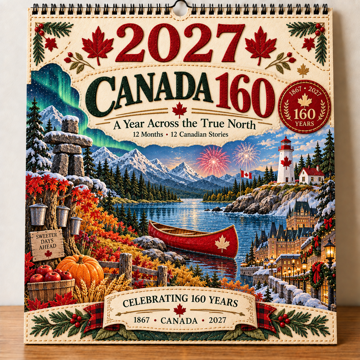 2027 Canada 160th anniversary wall calendar