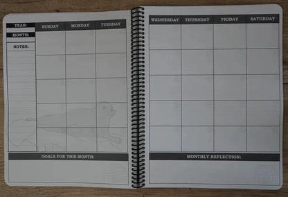 🔥🖤📚Themed Yearly Planner(✨Hardcover Book)