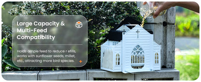 🔥Church-Shaped Solar Bird Feeder🎁