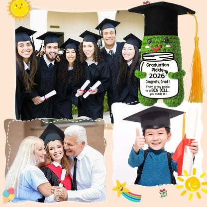 🎓Graduation Pickle Funny Handmade Crochet Grad Gifts for Him Her