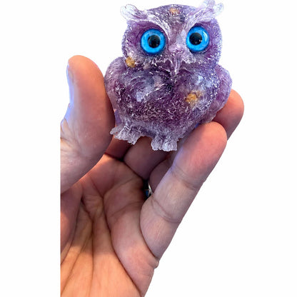 🔥Handmade Natural Crystal Gemstone Owl