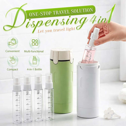 4 in 1 Travel Dispenser,4 Pack 30ML Travel Bottles