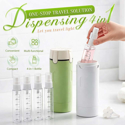 4 in 1 Travel Dispenser,4 Pack 30ML Travel Bottles