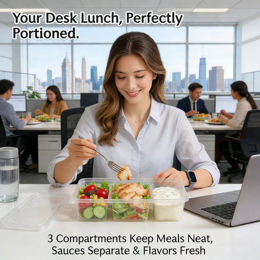 🍱 20-Pack 17 oz Small Meal Prep Containers