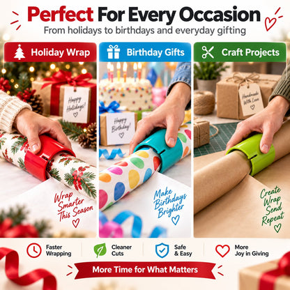 Gift wrapping paper slicer