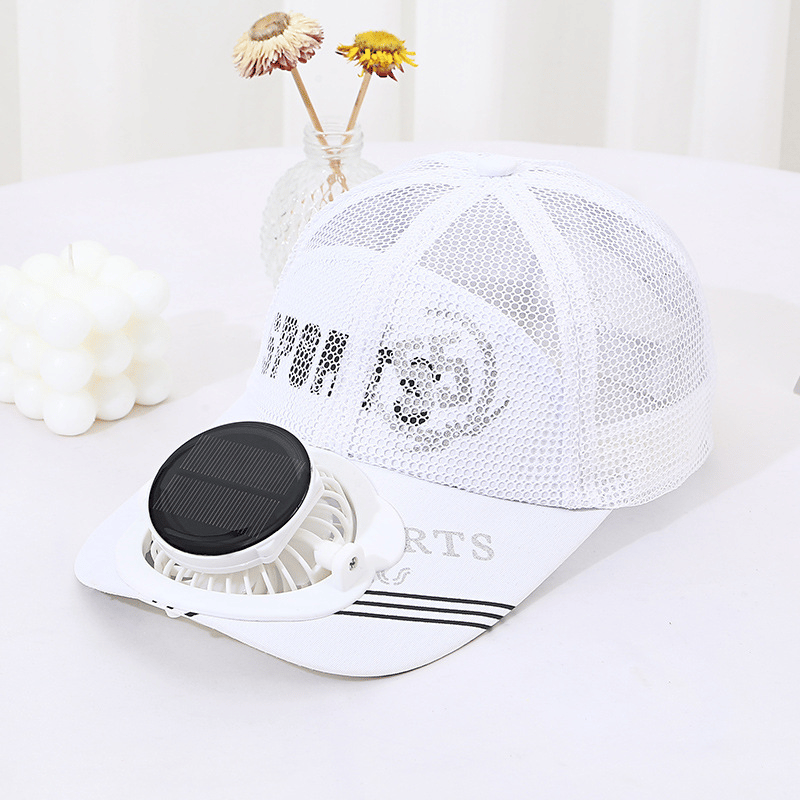 Solar Powered Fan Baseball Hat🧢Breathable🍃Solar Power & USB Charging Fan