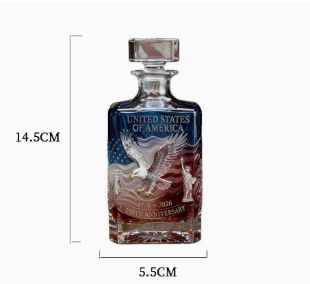Limited Edition 2026 USA 250th Anniversary Commemorative Glass – 1776-2026 Heritage Edition