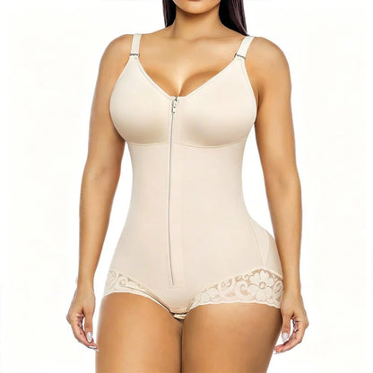 Women's Zip-Up Shapewear Bodysuit – Instant 360° Tummy Control & Lift 🩱