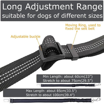 🐱🐶Pet Seatbelts – Car Headrest Restraint, Adjustable Safety Leads