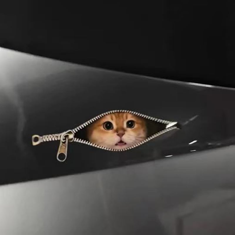 😺🚗 peek-a-boo cat car sticker(5 Pcs)