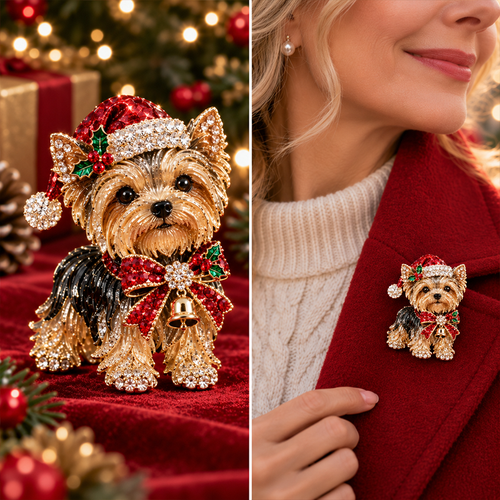 🎄🐶Christmas Westie & Yorkshire Terrier Dog Brooch 🎄🐶