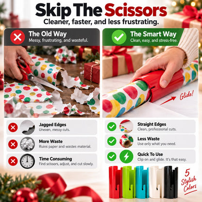 Gift wrapping paper slicer