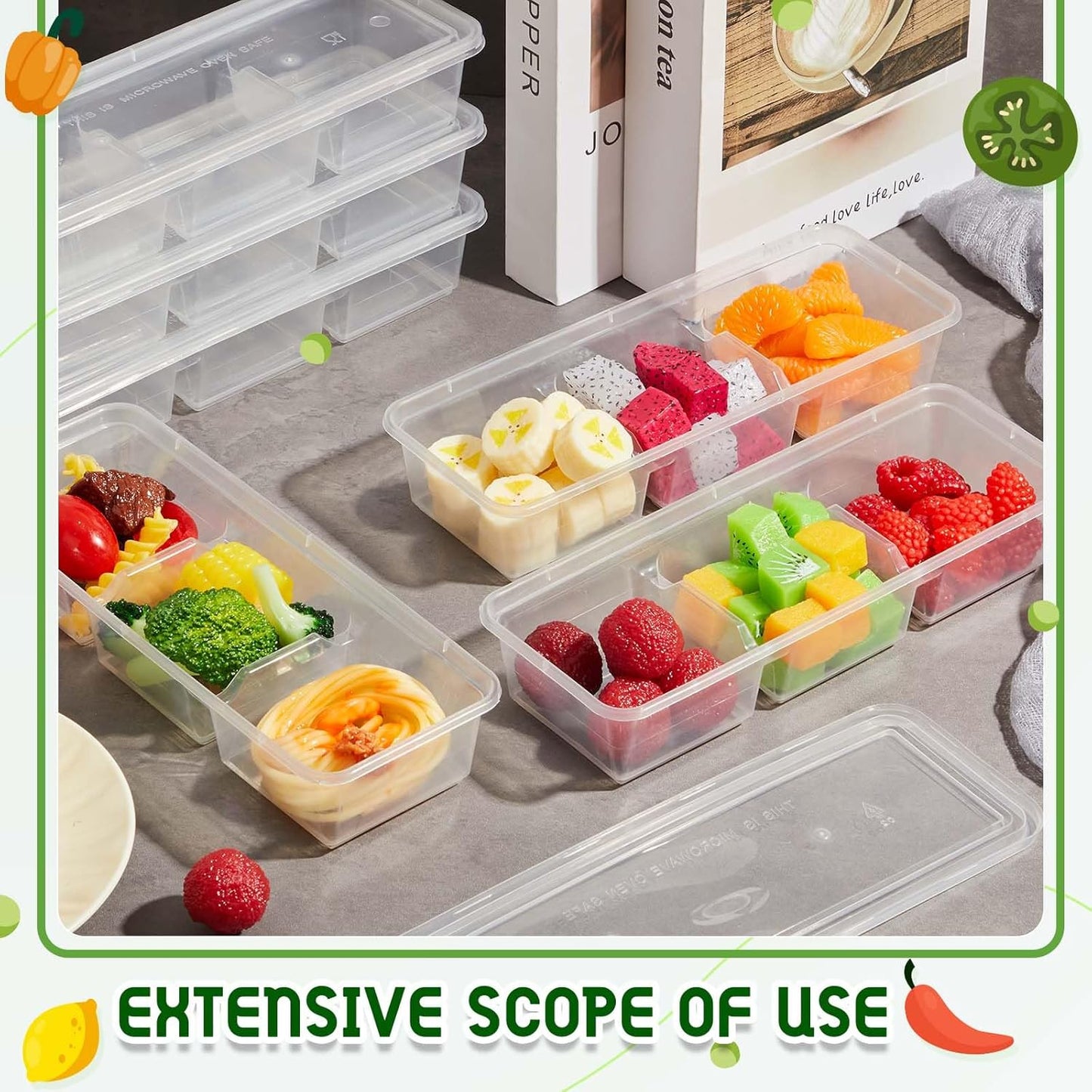 🍱 20-Pack 17 oz Small Meal Prep Containers
