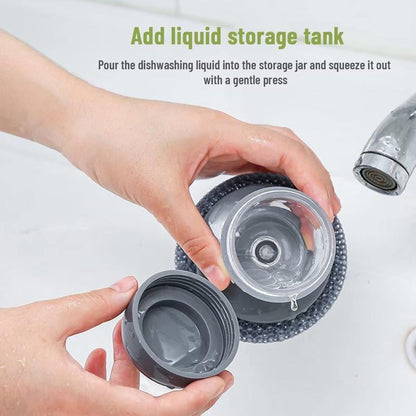 💕New Year event 💖-Automatic Liquid Filling Good Handle Soap Dispense Palm Kitchen Brush for Bowl Sink Cleaning Pot Comfortable
