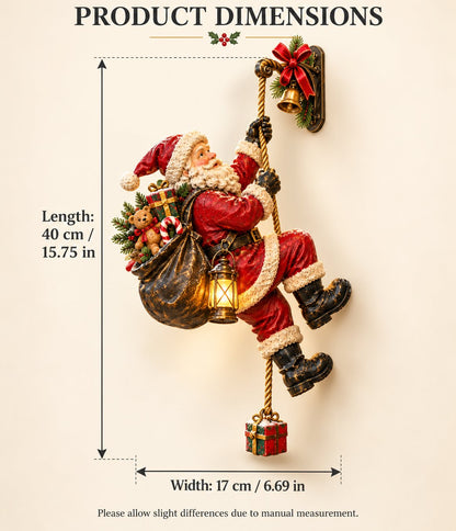 ✨60% OFF🎅Santa's Secret Climb – Lighted Christmas Wall Decoration 🎁