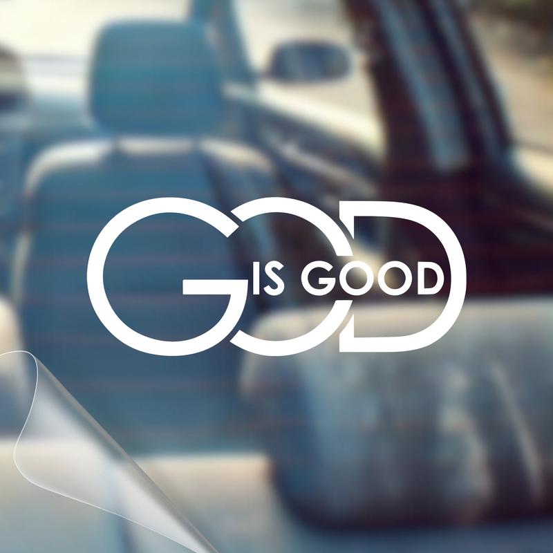 🙏 'God Is Good' Christian Car Decal Sticker | Premium Religious Décor