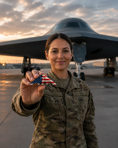 Spirit of ’76 B-2 Stealth Bomber Commemorative Metal Medal - 250th Anniversary Patriotic Collectible