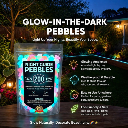 💥🌈Colorful Glow-in-the-Dark Garden Stones