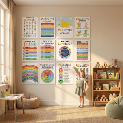 Calming Corner Posters- 12 Pcs