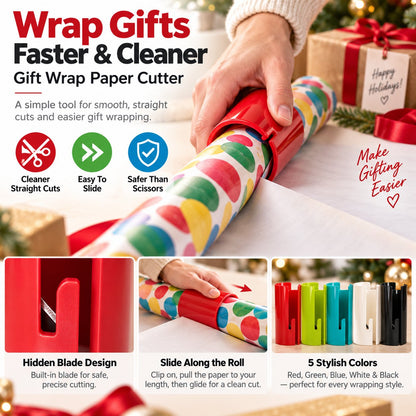 Gift wrapping paper slicer