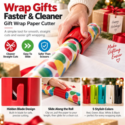 Gift wrapping paper slicer