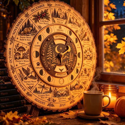 🌙🌲The Moon & Seasons Wheel – 12-Month Seasonal Calendar🌕
