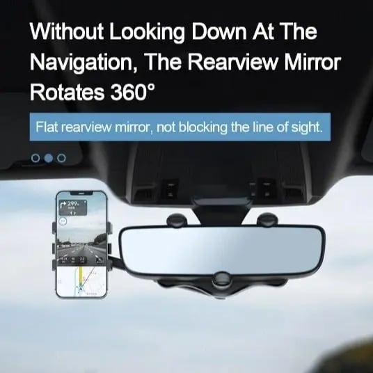 360 Degree Car Phone Holder Rearview Mirror