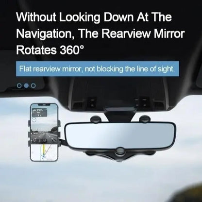360 Degree Car Phone Holder Rearview Mirror