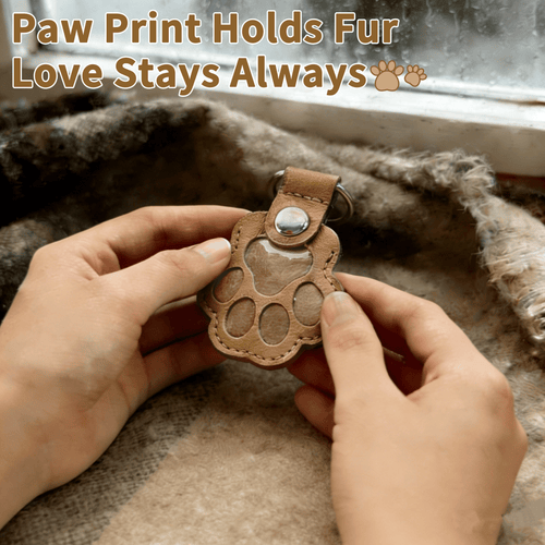 🐾Pet Paw Shaped Leather Keychain - Keep Them By Your Side✨