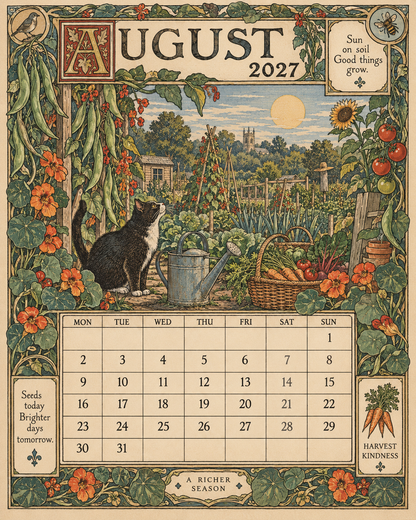 A Year In Britain 2027 – Vintage Storybook Wall Calendar